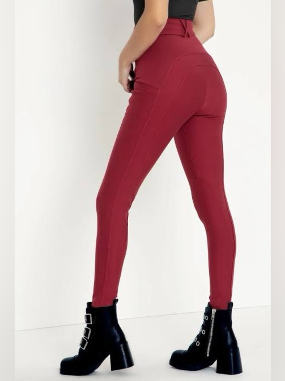 Blackmilk Burgundy Equestrian Leggings